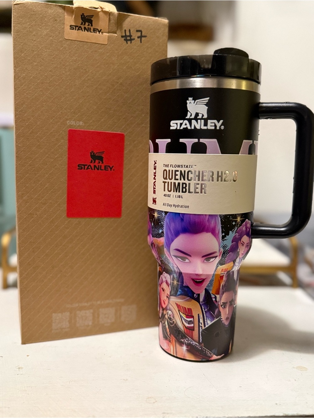 K-pop demon Stanley Quencher H2.0 Tumbler with Graphic Art. Brand new. 40oz